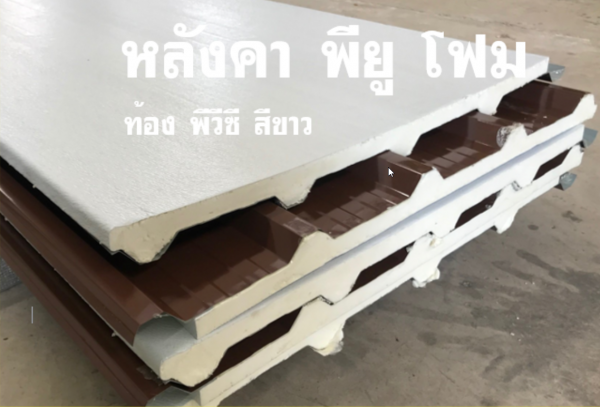 หลังคา พียูโฟม สีน้ำเงิน