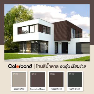 Tobac Brown SRI 29 Colorbond® แซนวิช พาเนล