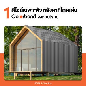 Alloy Grey SRI 53 Colorbond® แซนวิช พาเนล