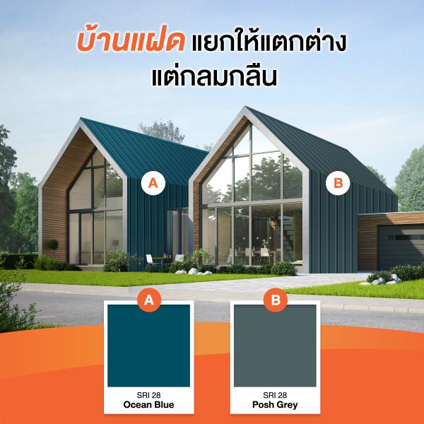 Ocean Blue SRI 28 Colorbond® แซนวิช พาเนล